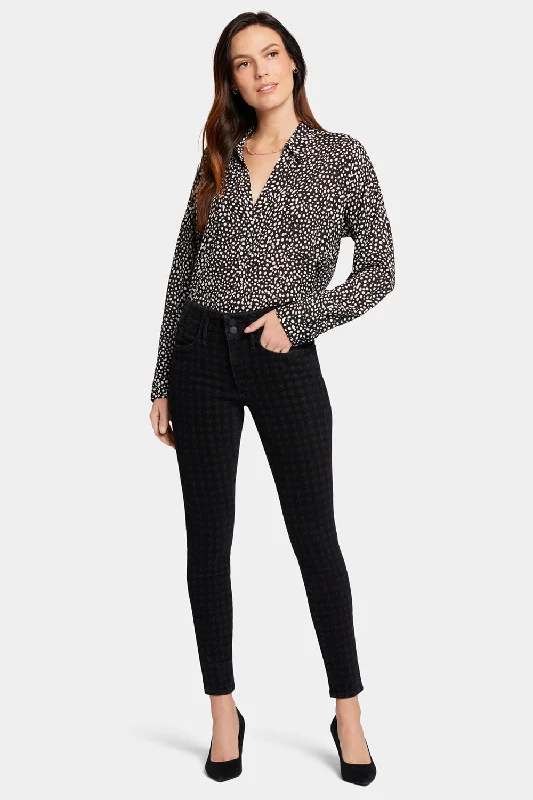 Ami Skinny Jeans - Houndstooth Luxe Burnout