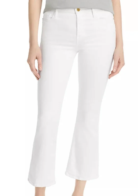 Le Crop Mini Boot Jeans In White