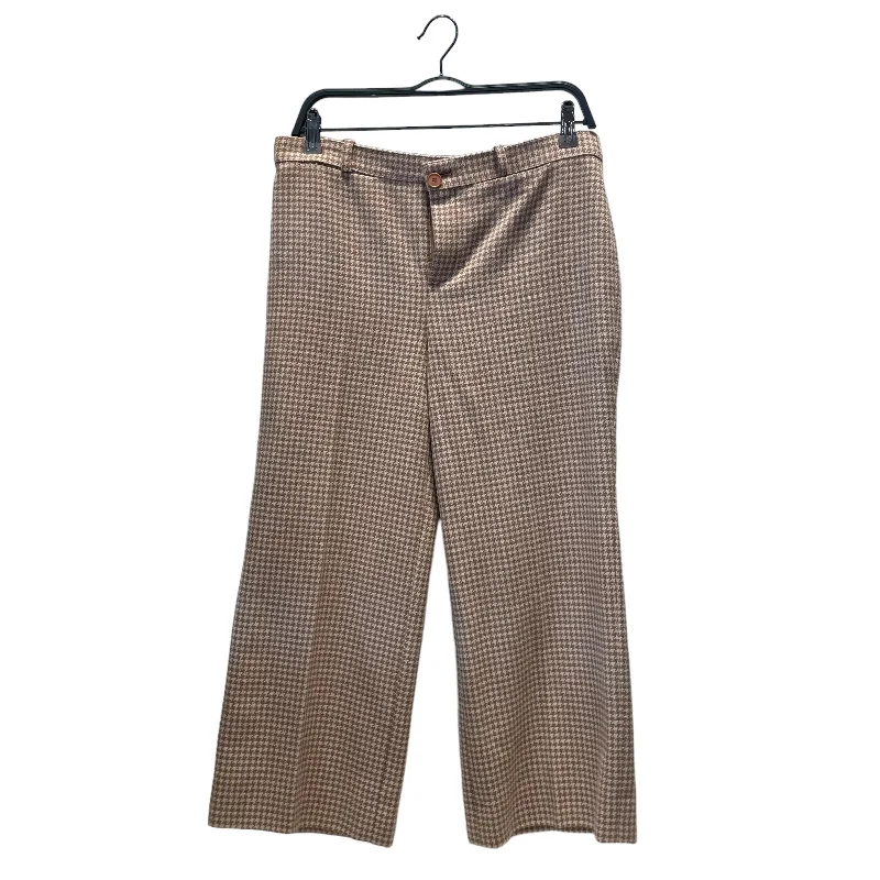 BALENCIAGA/Cropped Pants/38/Houndstooth Check/Cotton/BEG/