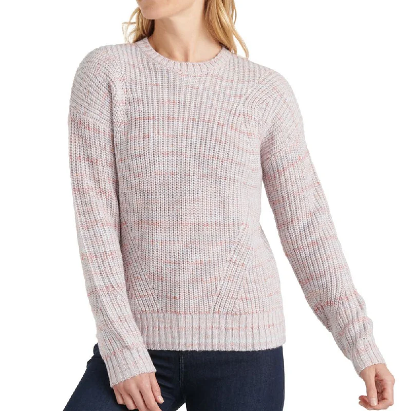 Women's Marled-Knit Crewneck Sweater,Pink