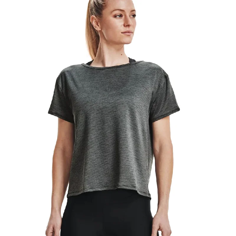 Women's Mesh Open Back Sport Top,Black