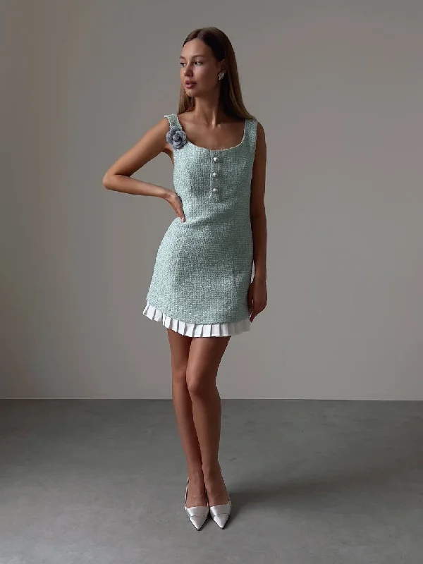 Elegant Mint Mini Dress