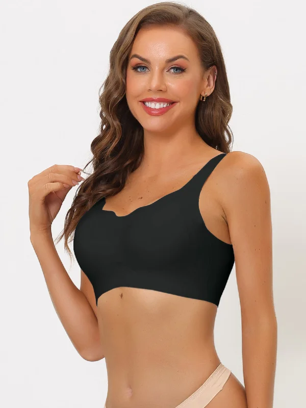 Women's Wireless Bra Full Coverage Everyday Bra Smoothing No Show Bralette