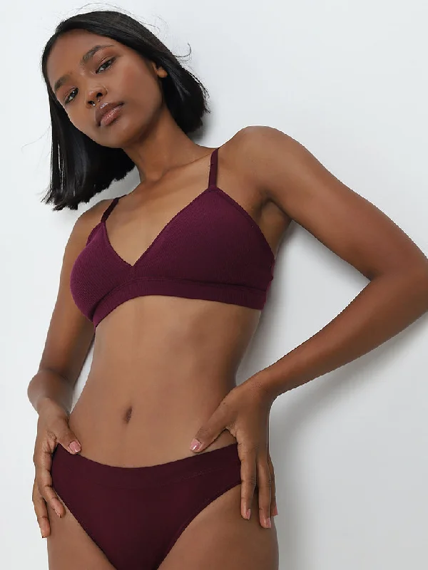 Superstar Purple Seamfree Bikini Cotton Blend Brief